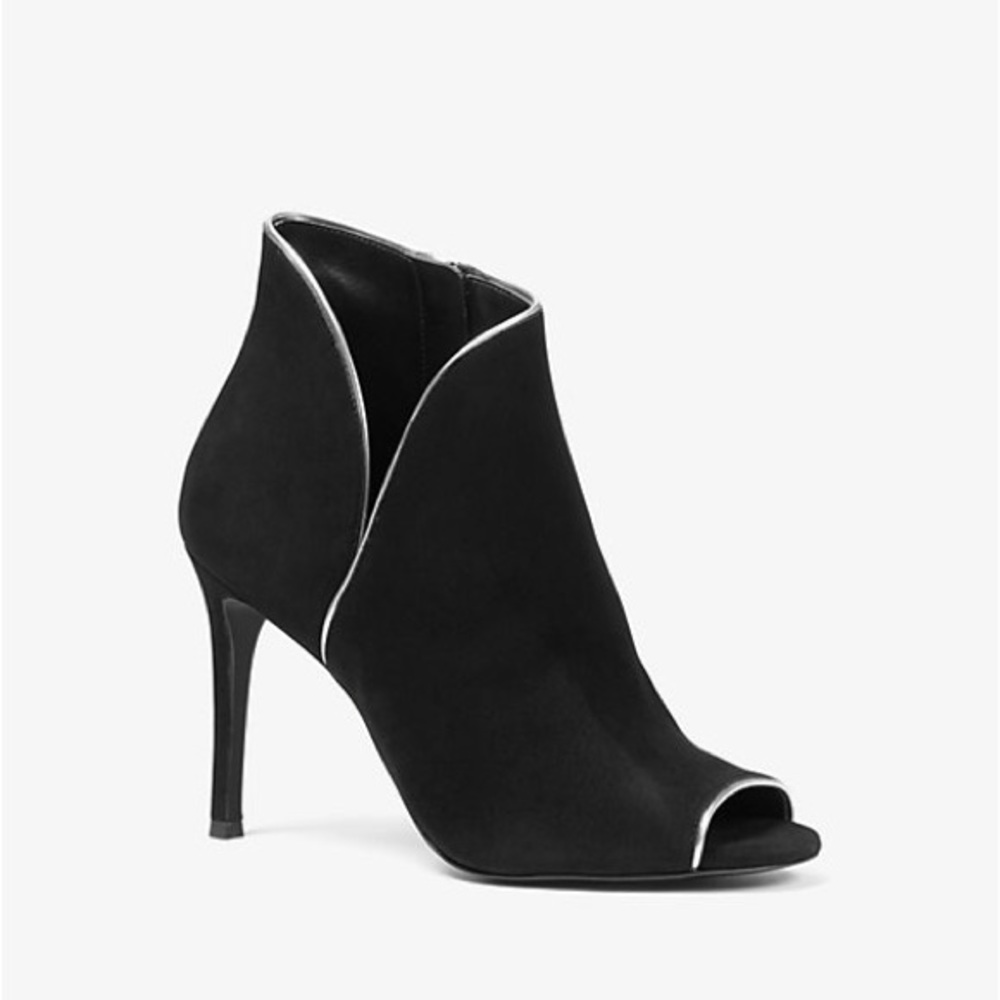 Michael Michael Kors Women's Harper Metallic Trim High-Heel Booties US 7